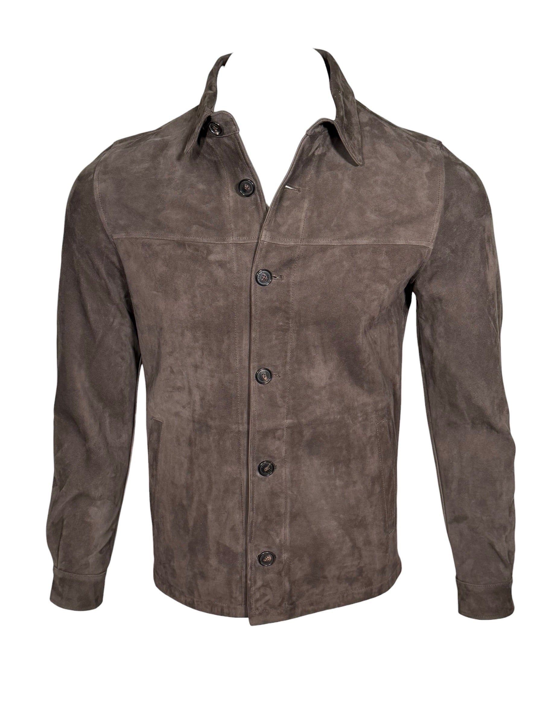 MANTO - LUXE FULL GRAIN SUEDE JACKET - COCOA