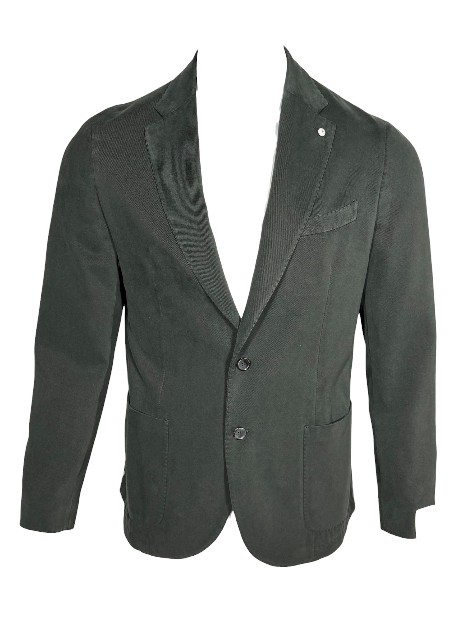 L.B.M. 1911 TAILORED COTTON/CASHMERE SPORT COAT - DARK GREEN
