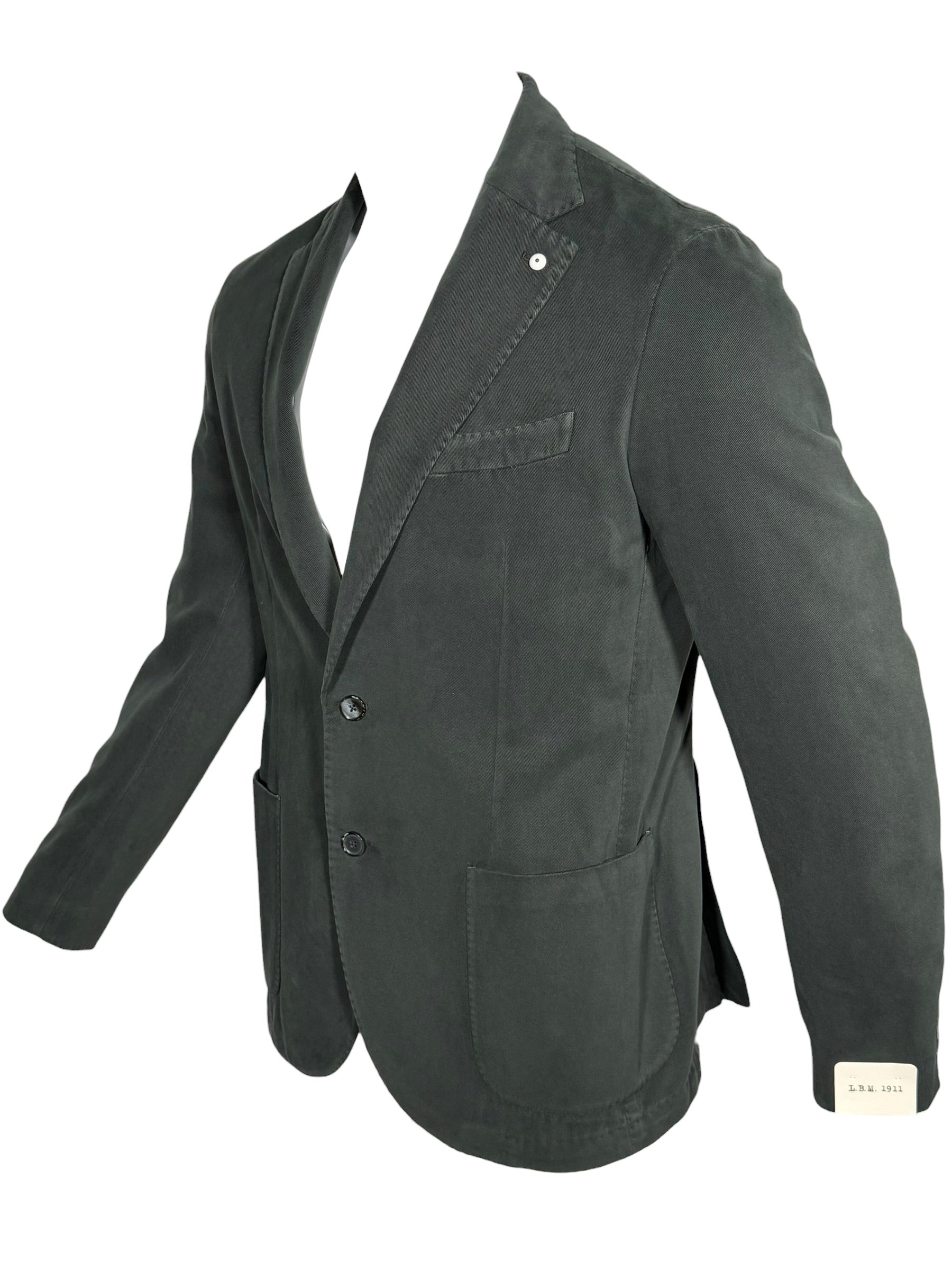 L.B.M. 1911 TAILORED COTTON/CASHMERE SPORT COAT - DARK GREEN