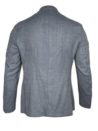 L.B.M. 1911 TAILORED WOOL/SILK/LINEN SPORT COAT - DENIM HERRINGBONE