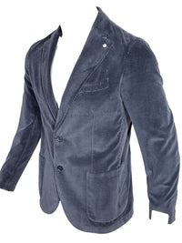 L.B.M. 1911 TAILORED COTTON/CASHMERE CORDUROY SPORT COAT - DARK BLUE
