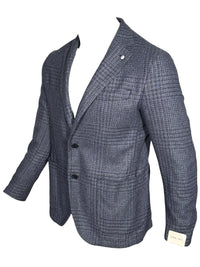 L.B.M. 1911 TAILORED WOOL BLEND SPORT COAT - NAVY PLAID