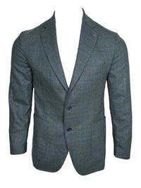 SARTORIA PARTENOPEA SPORT COAT - PINE WITH NAVY CHECK