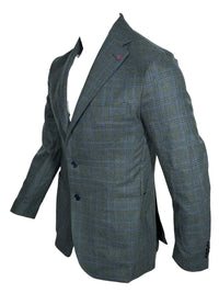 SARTORIA PARTENOPEA SPORT COAT - PINE WITH NAVY CHECK