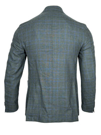 SARTORIA PARTENOPEA SPORT COAT - PINE WITH NAVY CHECK