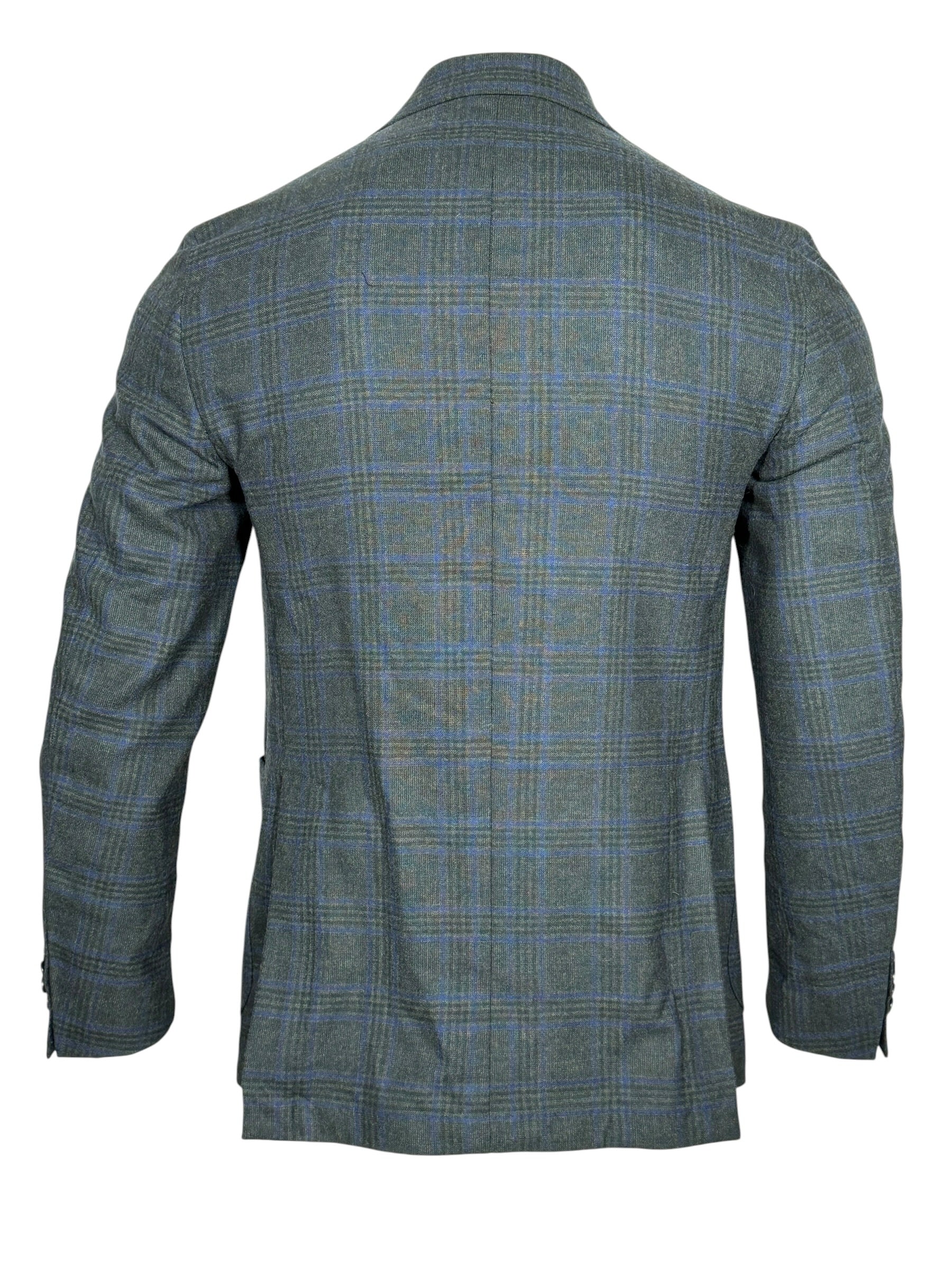 SARTORIA PARTENOPEA SPORT COAT - PINE WITH NAVY CHECK