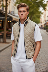WATERVILLE WOOL MELANGE FLANNEL VEST - OATMEAL
