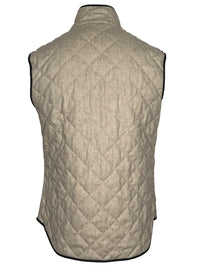 WATERVILLE WOOL MELANGE FLANNEL VEST - OATMEAL