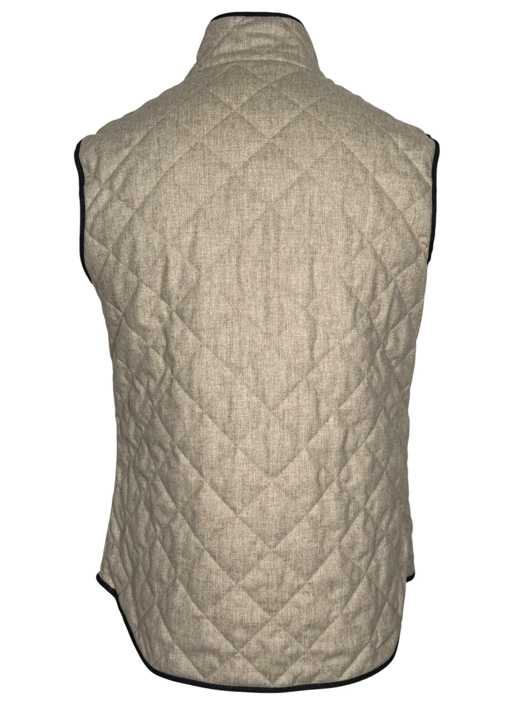 WATERVILLE WOOL MELANGE FLANNEL VEST - OATMEAL