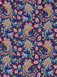 CALABRESE 1924 SILK SCARF - NAVY PAISLEY