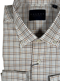 CALDER CARMEL MEN'S SHIRT - LUXE MELANGE MULTI COLOR GINGHAM TWILL - SAND