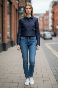 PUROTATTO FITTED JACKET - DARK BLUE