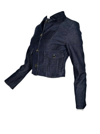 PUROTATTO FITTED JACKET - DARK BLUE