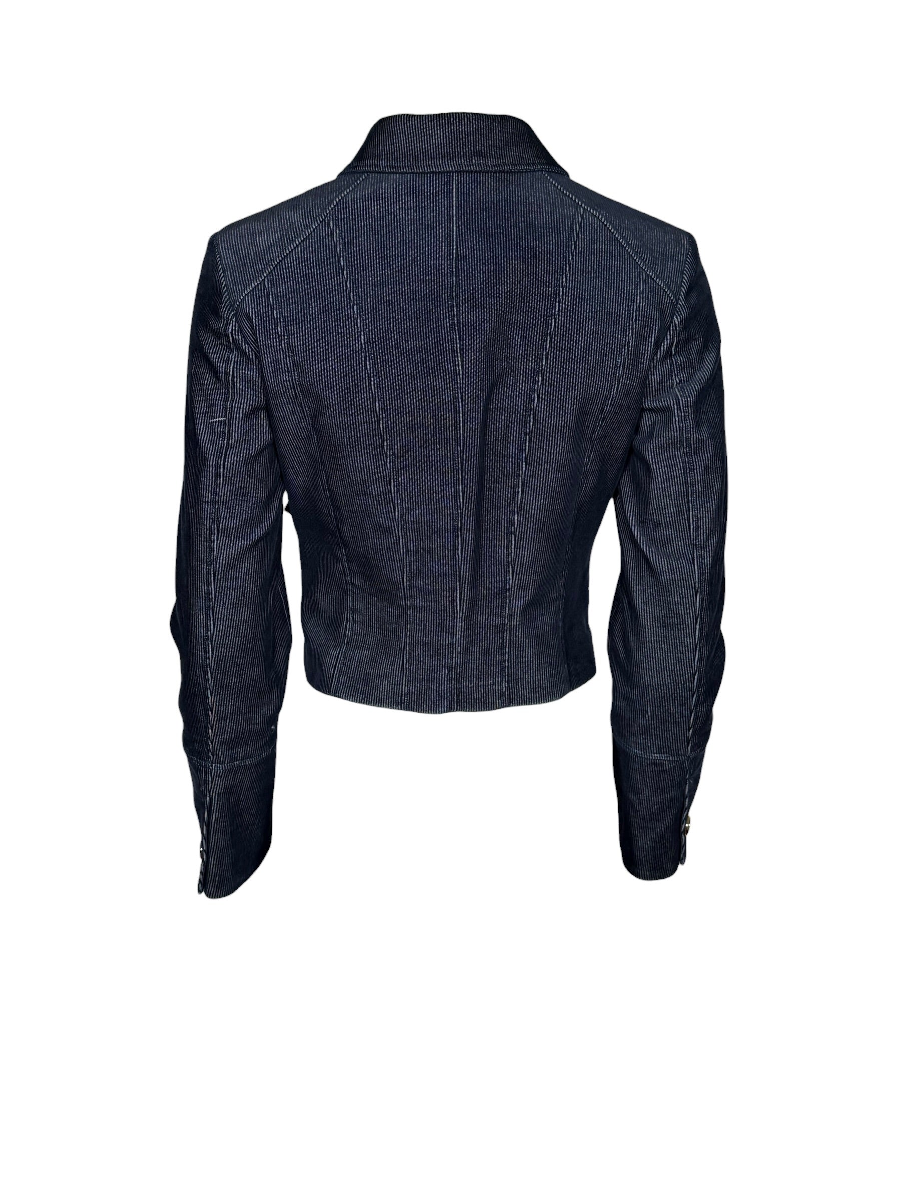 PUROTATTO FITTED JACKET - DARK BLUE
