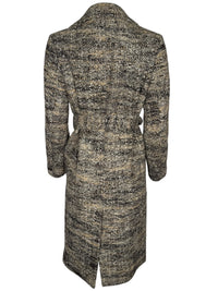 PUROTATTO HERRINGBONE LONG COAT - GREY BLEND