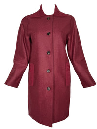 ROSSO 35 MERINO COAT - BURGUNDY