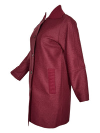 ROSSO 35 MERINO COAT - BURGUNDY