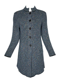 ANNECLAIRE KNIT STITCH COAT - SKY