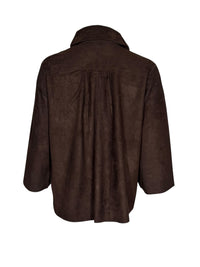 GRENN PILOT WOMEN'S SUEDE JACKET - CHOCOLATE