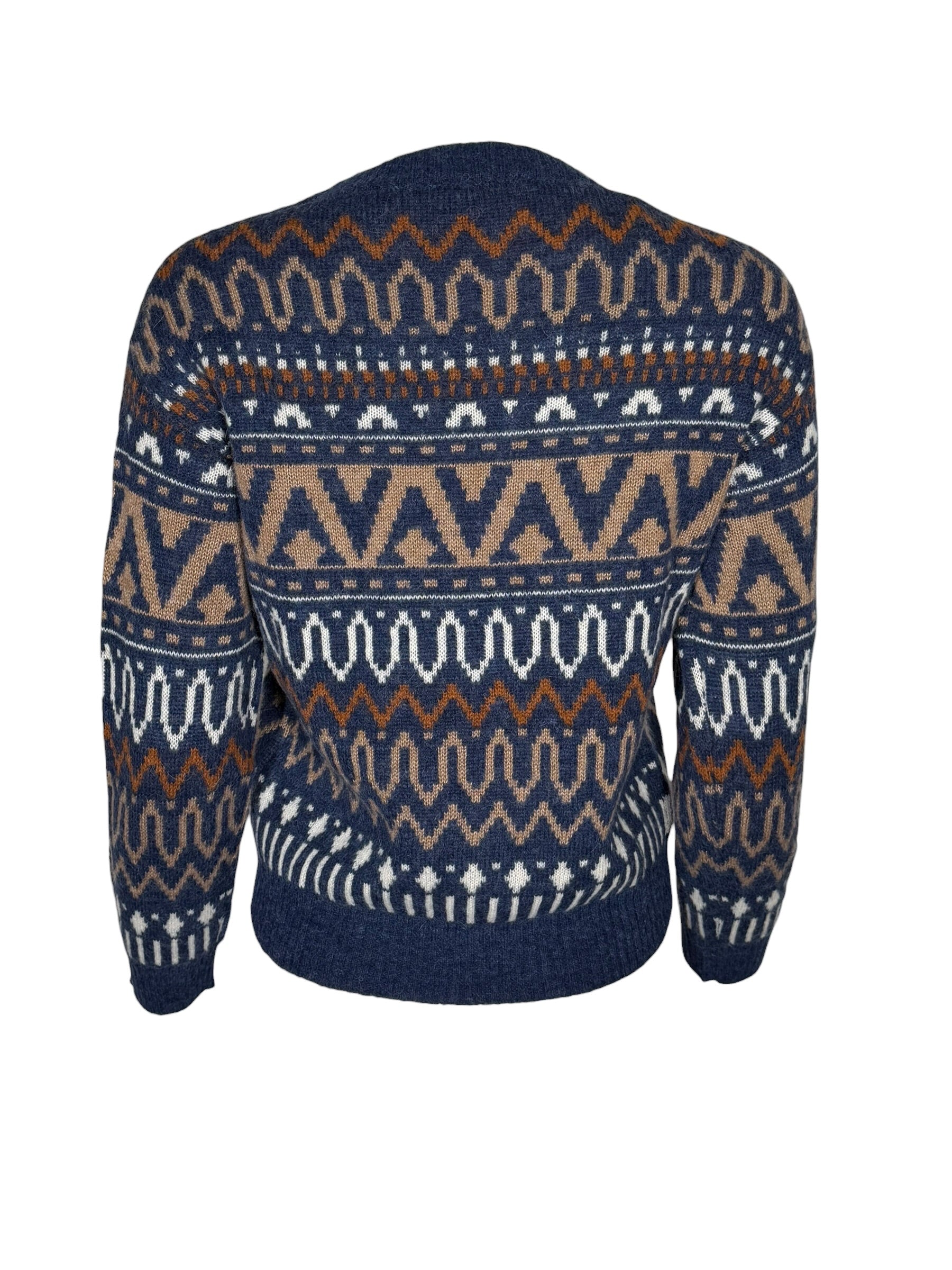 PUROTATTO SCANDINAVIAN CREW SWEATER - BLUE