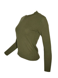 PUROTATTO CASHMERE CREW SWEATER - OLIVE
