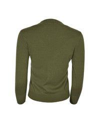 PUROTATTO CASHMERE CREW SWEATER - OLIVE