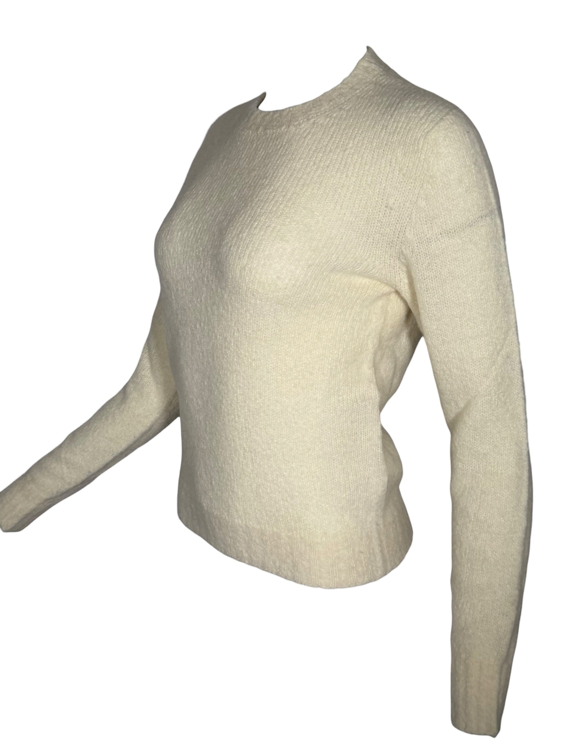 SCAGLIONE PUFFED CREW SWEATER - MILK