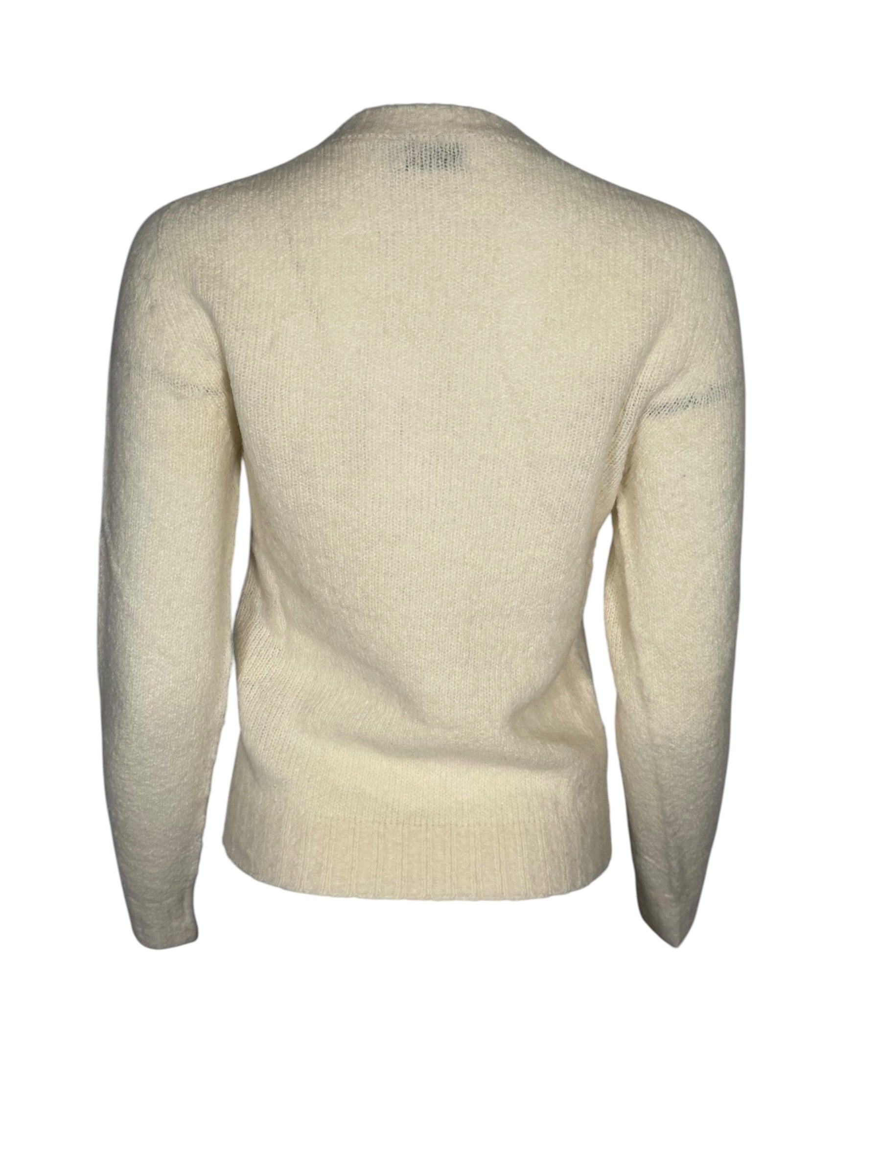 SCAGLIONE PUFFED CREW SWEATER - MILK