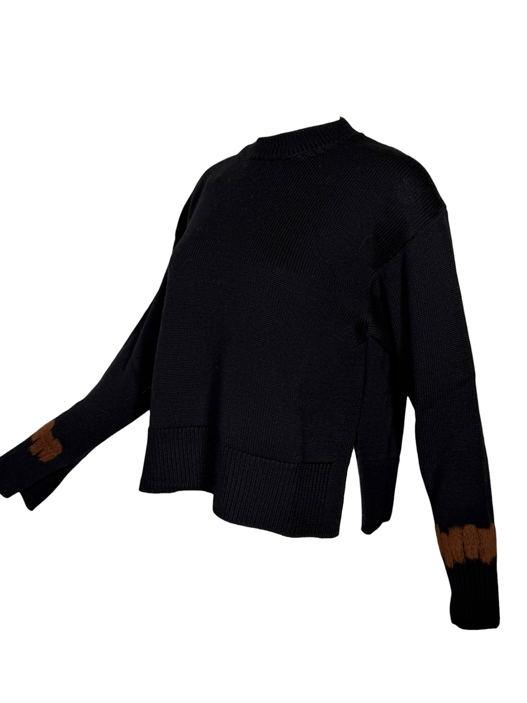 SCAGLIONE NEEDLE FELTED SWEATER - NUT