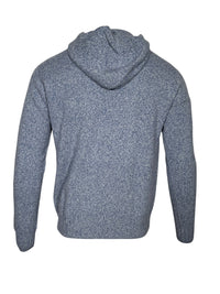 FRADI MERINO/CASHMERE HOODED SWEATER - DENIM/MILK MARL