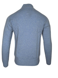 FRADI AIR WOOL 1/4 ZIP SWEATER - SKY