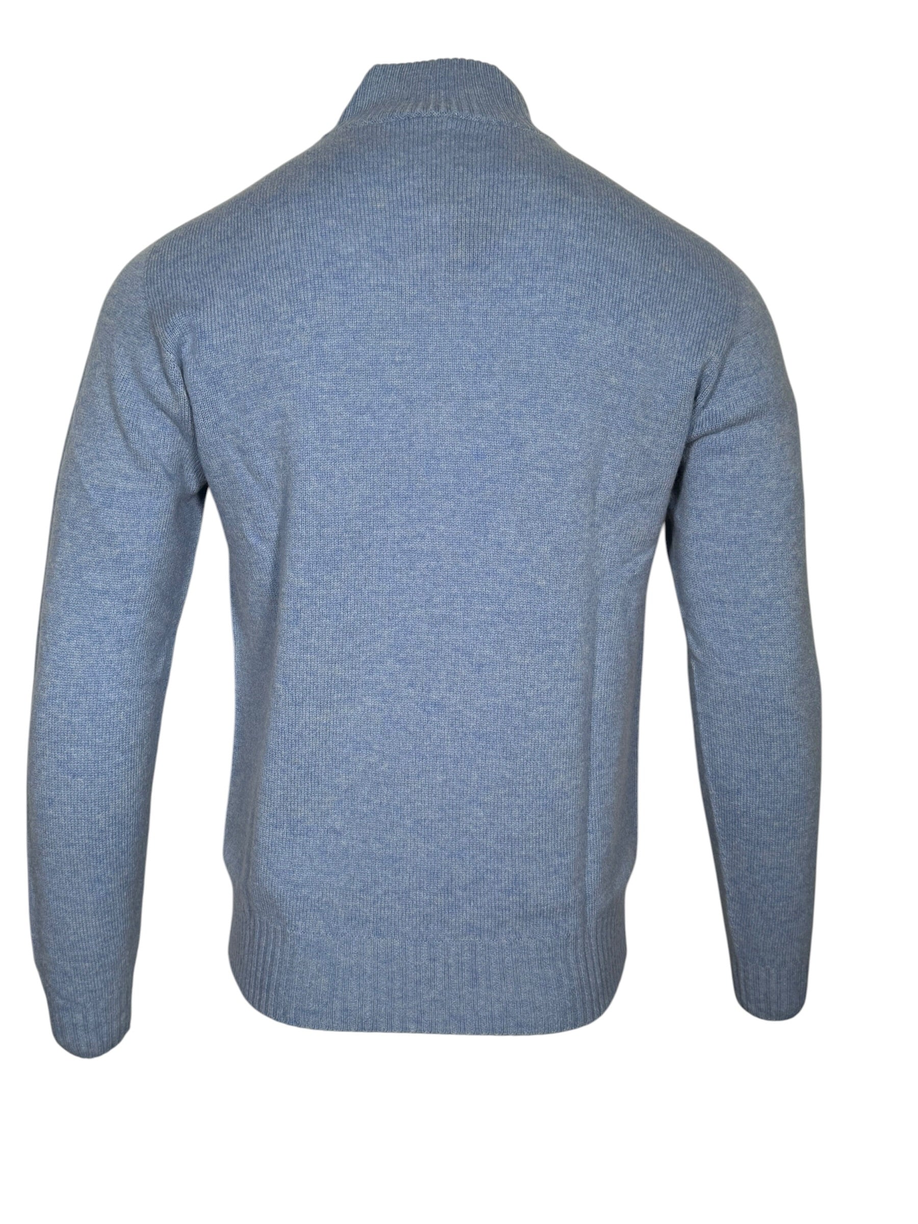 FRADI AIR WOOL 1/4 ZIP SWEATER - SKY