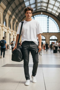 MAC MEN'S ARNE TRAVELLER STRETCH PANT - CHARCOAL