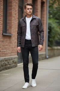 MANTO - CASHMERE REVERSIBLE JACKET - ESPRESSO TO TONAL LOTUS