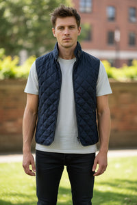 WATERVILLE WOOL MELANGE FLANNEL VEST - INDIGO