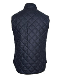 WATERVILLE WOOL MELANGE FLANNEL VEST - INDIGO