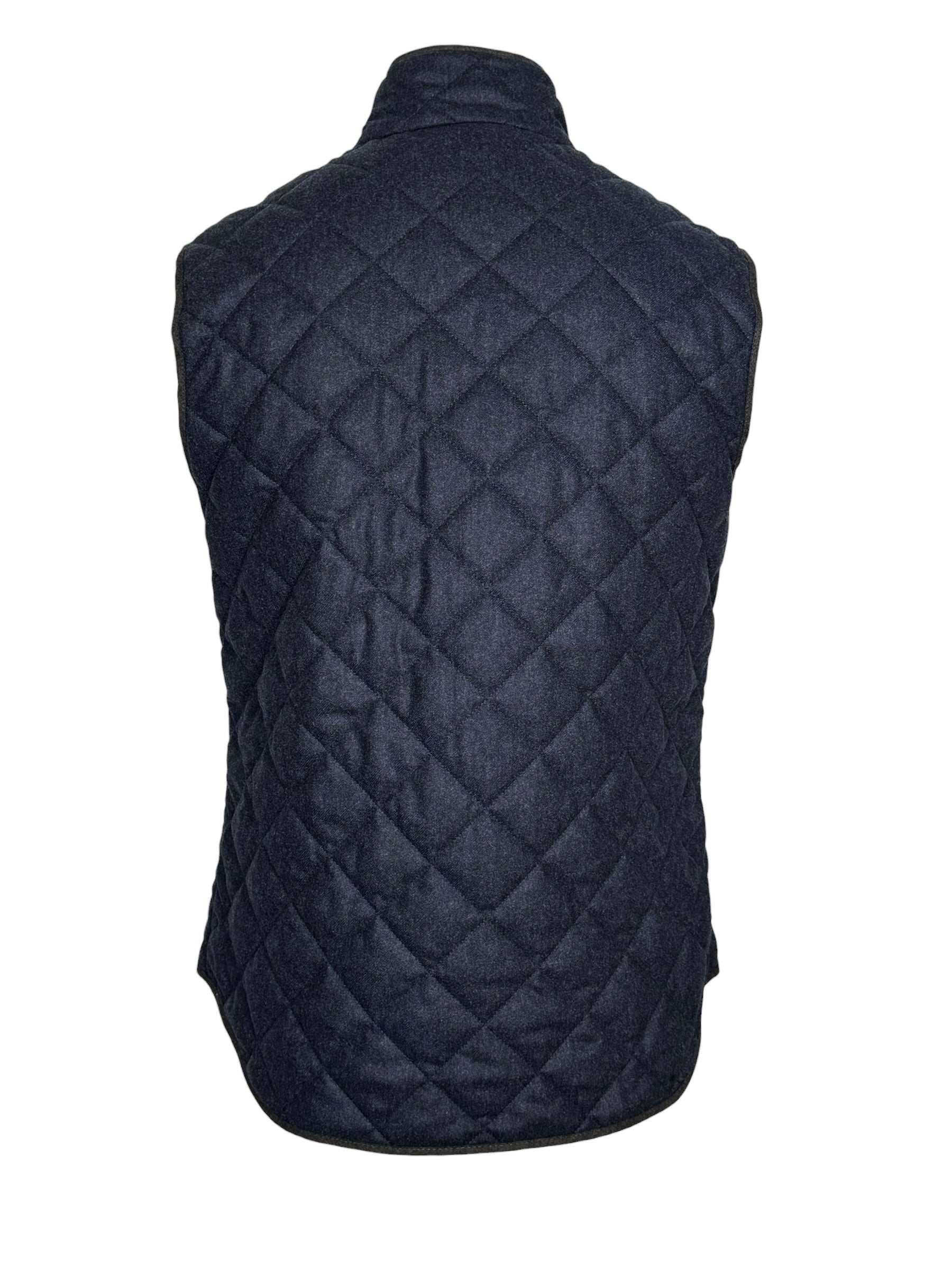 WATERVILLE WOOL MELANGE FLANNEL VEST - INDIGO