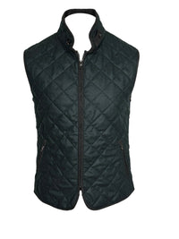 WATERVILLE WOOL MELANGE FLANNEL VEST - LODEN GREEN
