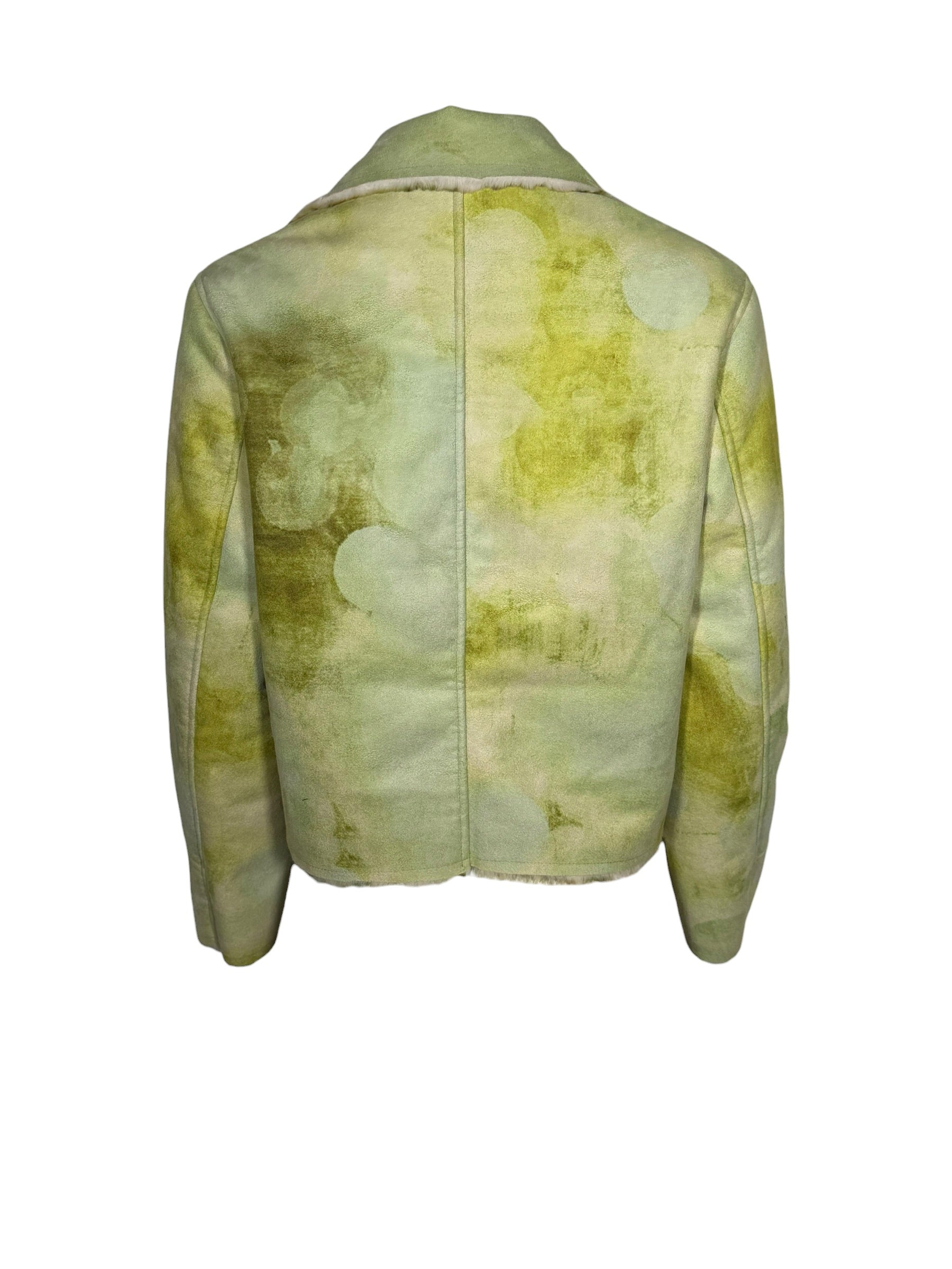 IN BED WITH YOU FAUX SHEARLING COAT - YELLOW PRINT