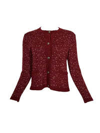 IN BED WITH YOU JACQUARD CARDIGAN - RED FLORAL