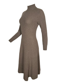 PUROTATTO LONG SLEEVE MIDI DRESS - DARK TAUPE