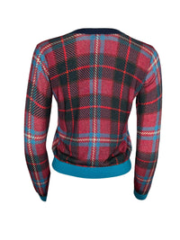 IN BED WITH YOU PLAID CARDIGAN - RED/BLUE