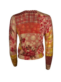 IN BED WITH YOU REVERSIBLE PATCHWORK CARDIGAN - ORANGE
