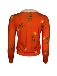IN BED WITH YOU ROSE CARDIGAN WITH ANGORA TRIM - ORANGE