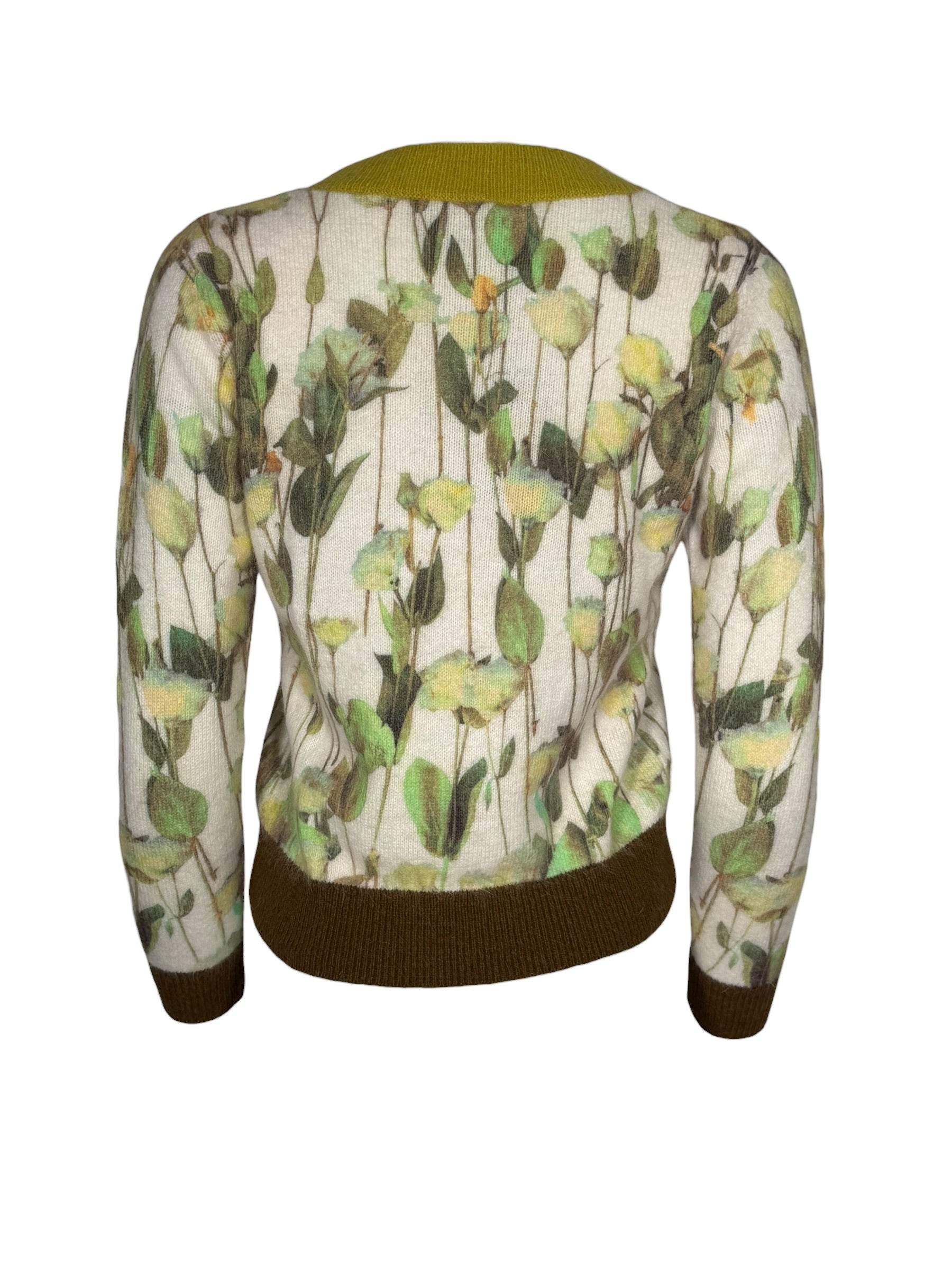 IN BED WITH YOU WHITE ROSES CREW SWEATER - CREAM