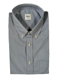 INGRAM SPORT SHIRT - BLUE/YELLOW DIAMOND NEAT