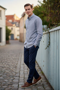 INGRAM SPORT SHIRT - BLUE/YELLOW DIAMOND NEAT