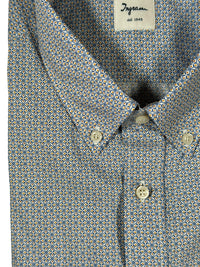 INGRAM SPORT SHIRT - BLUE/YELLOW DIAMOND NEAT