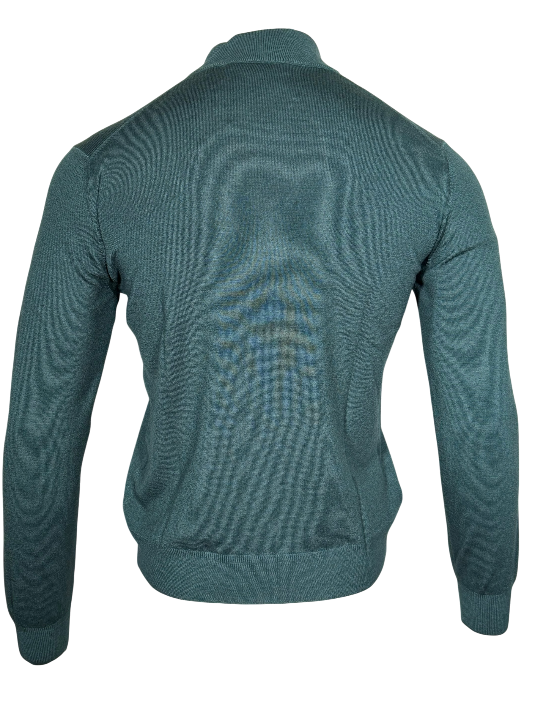 BUTTON DOWN VINTAGE 1/4 ZIP SWEATER - BOTTLE GREEN