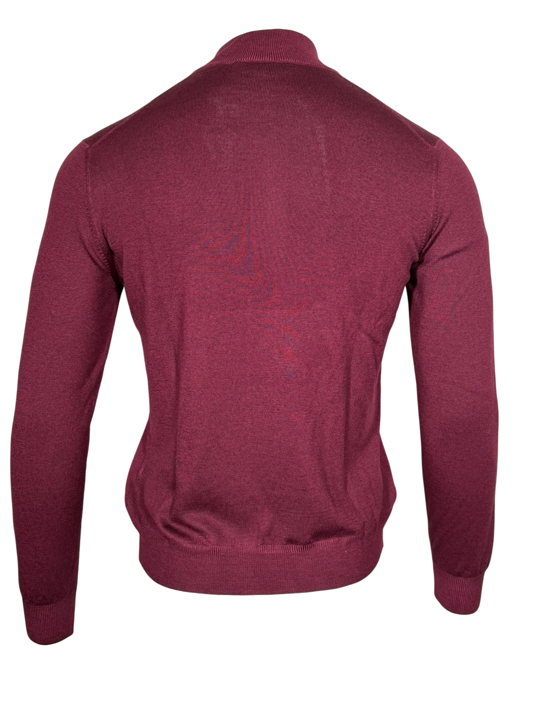 BUTTON DOWN VINTAGE 1/4 ZIP SWEATER - BURGUNDY